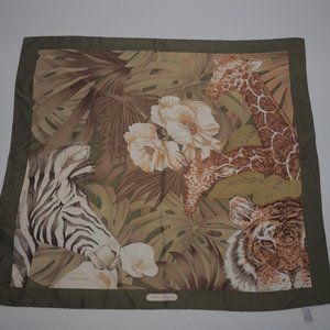 Salvatore Ferragamo, Tiger Zebra Giraffe, Silk Scarf